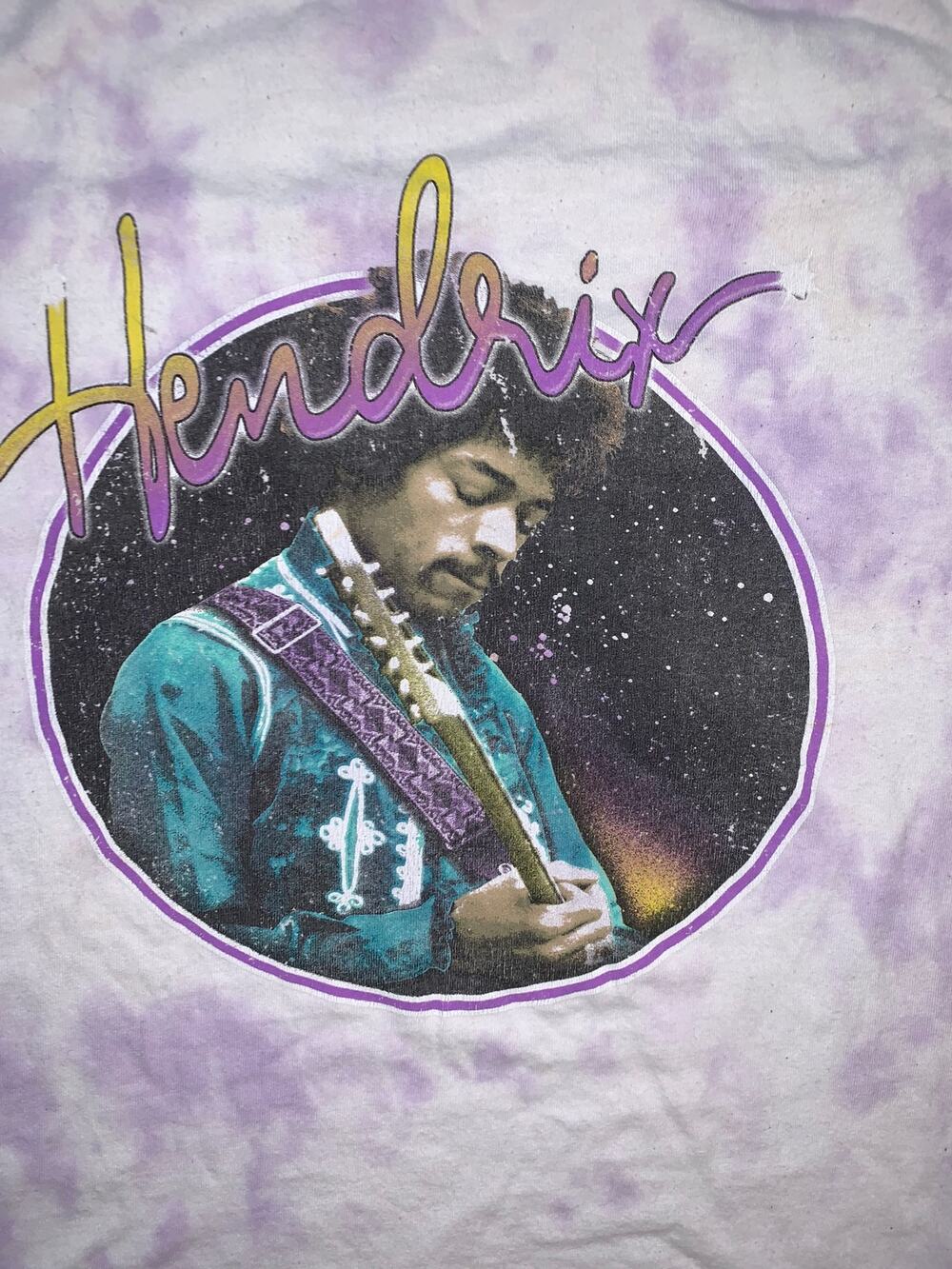 Jimi Hendrix Tie Dye T Shirt Small Purple Circle Graphic 2023